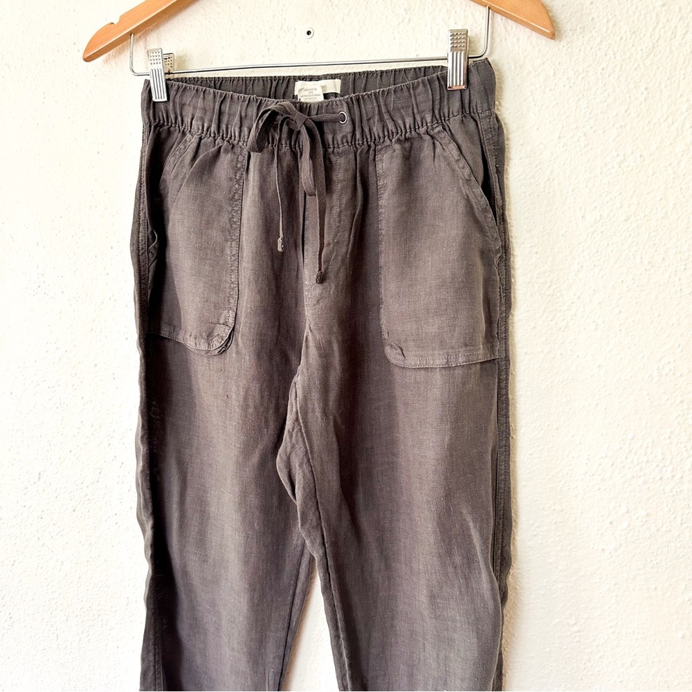 C&C California Womens Dark Grey Linen Joggers - Picture 3 of 6